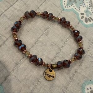 Erimish Brown and Gold Beaded Bracelet